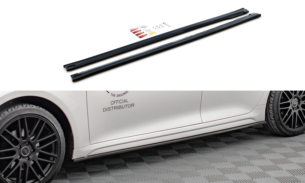 Image of Side Skirts Diffusers Kia Optima MK4 - Gloss Black