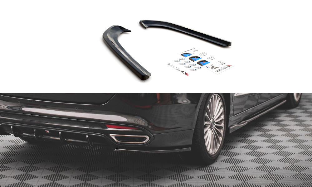 Image of Rear Side Splitters Ford Mondeo MK5 - Gloss Black