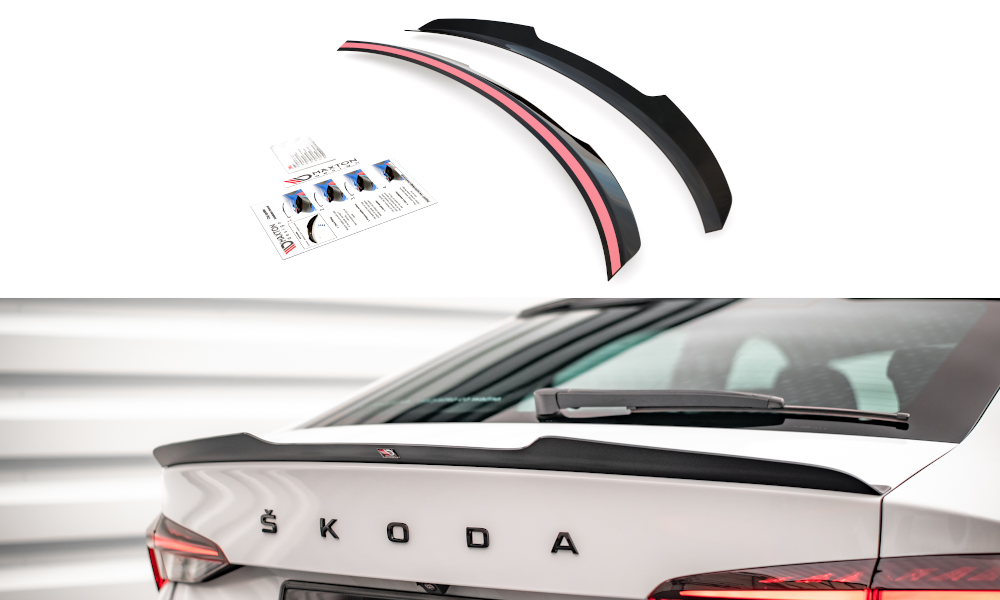 Image of Spoiler Cap Skoda Octavia Liftback MK4 - Gloss Black