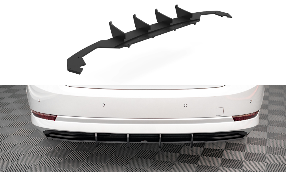 Image of Street Pro Rear Diffuser Skoda Octavia MK4 - Black