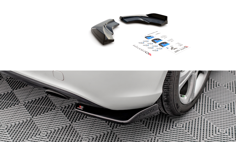 Image of Rear Side Splitters V.1 Mercedes-Benz A W176 - Gloss Black