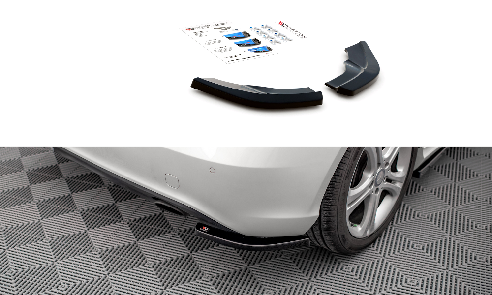 Image of Rear Side Splitters V.2 Mercedes-Benz A W176 - Textured