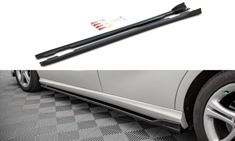 Image of Side Skirts Diffusers V.1 Mercedes-Benz A W176 - Gloss Black