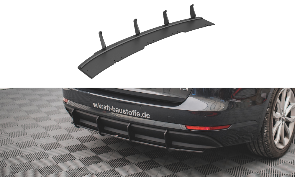 Image of Street Pro Rear Diffuser Audi A4 Avant B9 Red Line