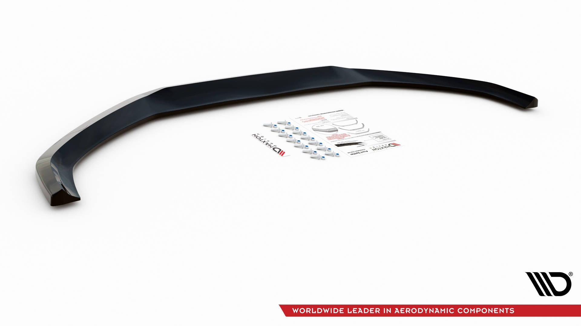 Image of Front Splitter V.2 Audi A4 B9 - Gloss Black