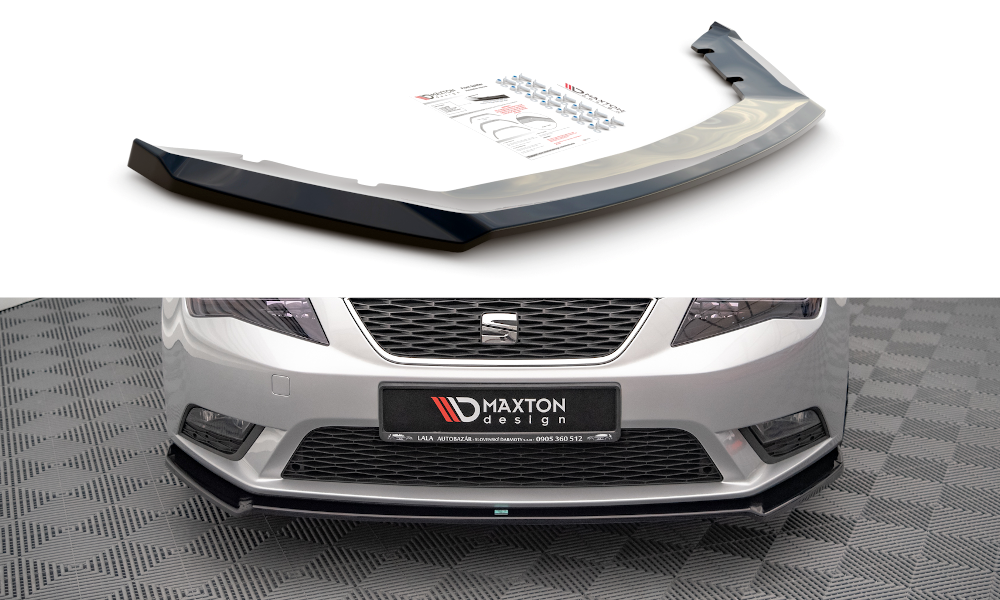 Image of Front Splitter V.2 Seat Leon MK3 - Gloss Black