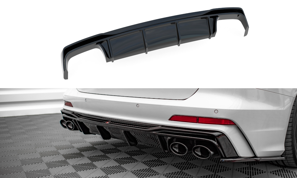 Image of Rear Valance Audi S6 C8 - Gloss Black