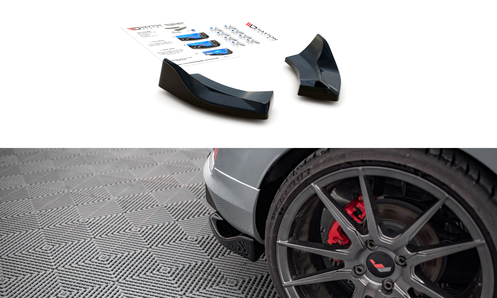 Image of Rear Side Splitters V.1 Ford Fiesta ST MK8 - Textured