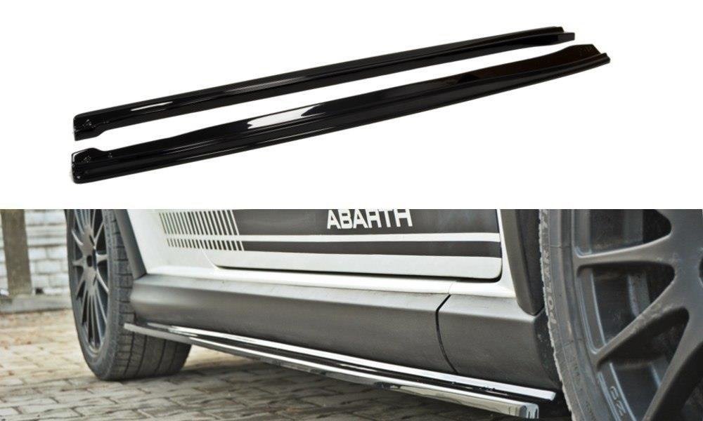 Image of Side Skirts Diffusers Fiat Grande Punto Abarth - Gloss Black