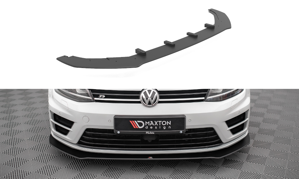 Image of Street Pro Front Splitter V.1 Volkswagen Golf R MK7 Red Line