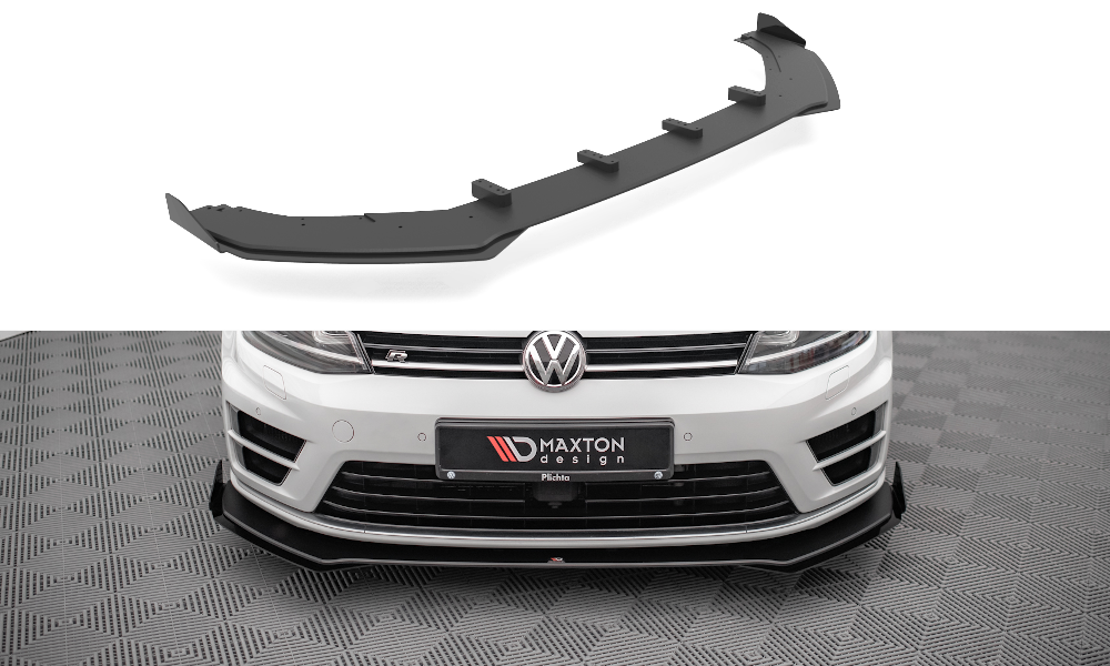 Image of Street Pro Front Splitter V.1 + Flaps Volkswagen Golf R MK7- V1