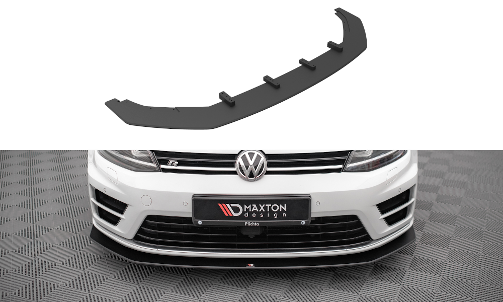 Image of Street Pro Front Splitter V.2 Volkswagen Golf R MK7 - Black