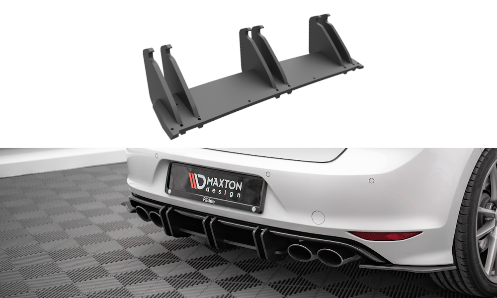 Image of Street Pro Rear Diffuser Volkswagen Golf R MK7 - Black