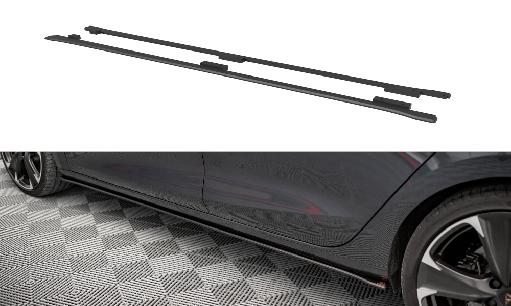 Image of Street Pro Side Skirts Diffusers Cupra Leon - Black