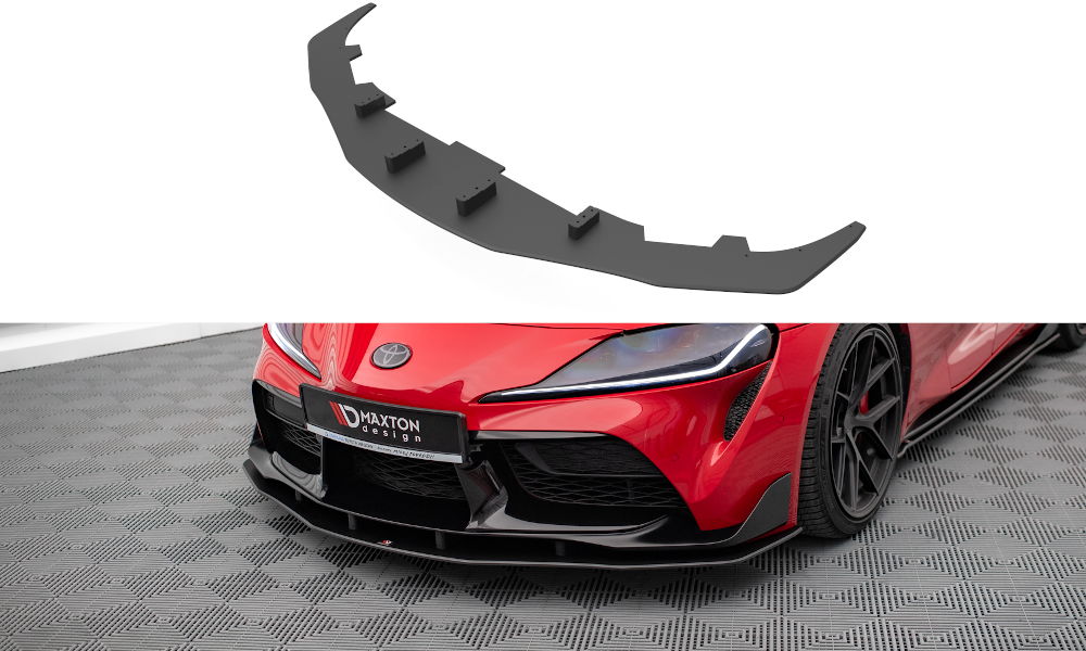 Image of Street Pro Front Splitter Toyota Supra MK5 Red Line