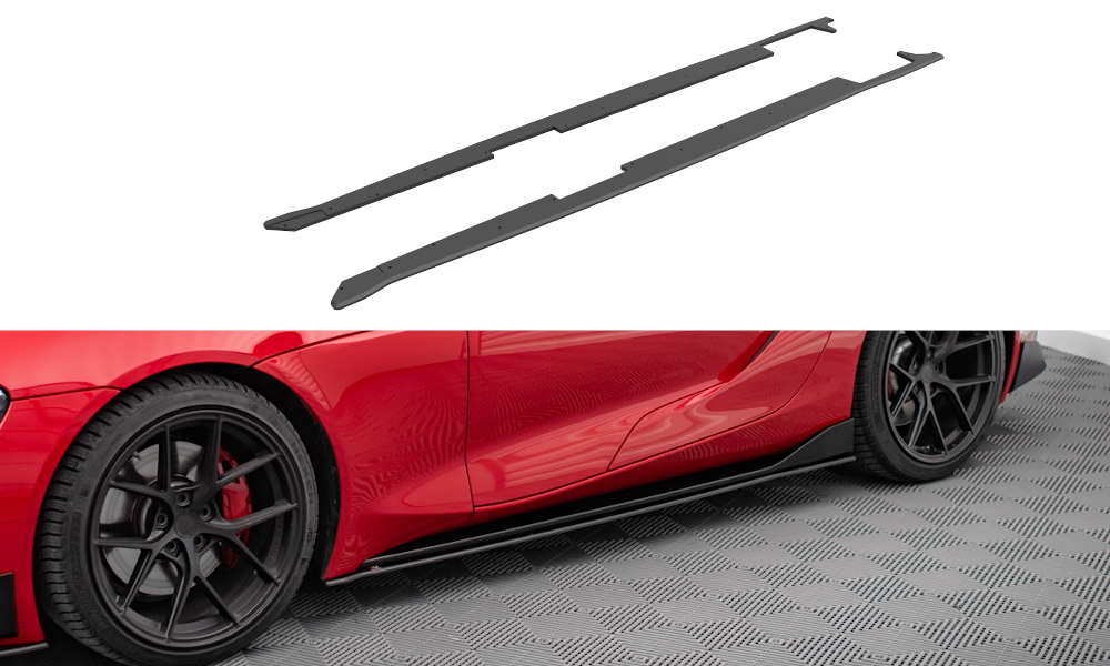 Image of Street Pro Side Skirts Diffusers Toyota Supra MK5 - Black