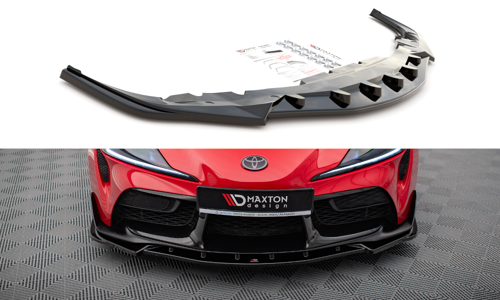 Image of Front Splitter V.4 Toyota Supra MK5 - Gloss Black