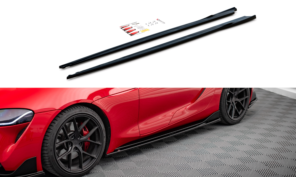 Image of Side Skirts Diffusers V.3 Toyota Supra MK5 - Gloss Black