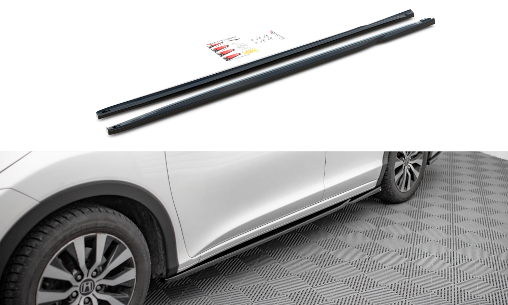 Image of Zijskirts Diffusers Honda Civic MK9 - Glanzend Zwart