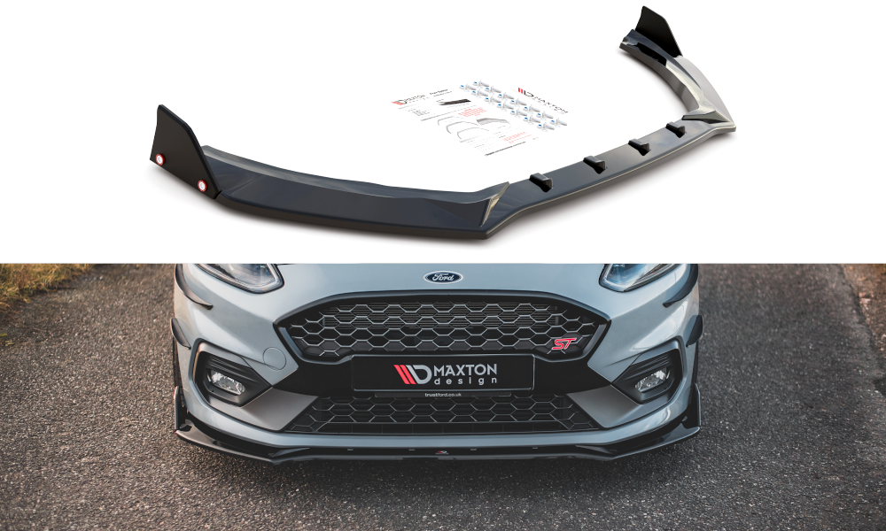 Image of Front Splitter + Flaps V.4 Ford Fiesta ST / ST-Line-Not Prim V1