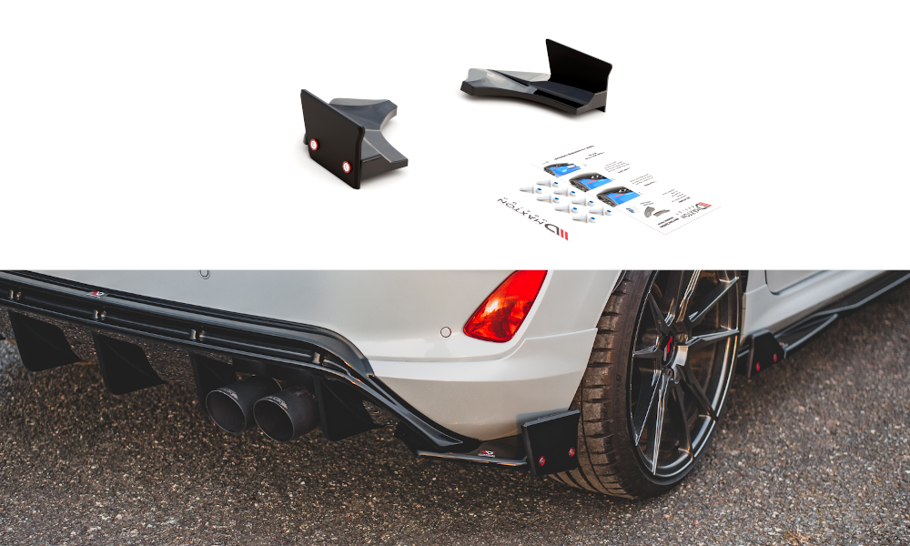 Image of Rear Side Splitters + Flaps V.4 Ford Fiesta ST MK8-Not Prime V1