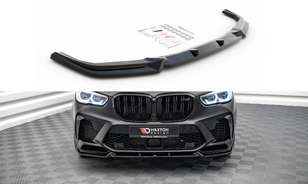 Image of Front Splitter V.1 BMW X5M F95 - Gloss Black