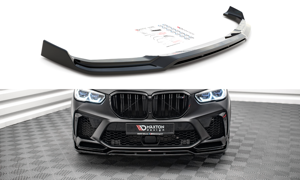 Image of Front Splitter V.3 BMW X5M F95 - Gloss Black