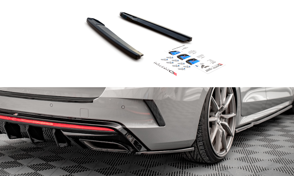 Image of Rear Side Splitters V.4 Skoda Octavia RS MK4 - Gloss Black