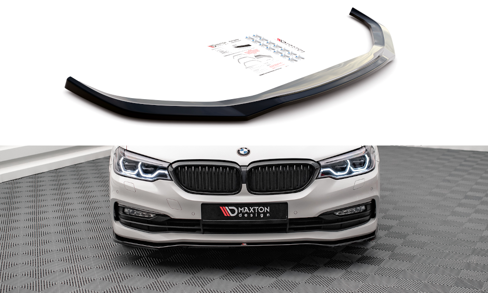 Image of Front Splitter V.1 BMW 5 G30 - Gloss Black