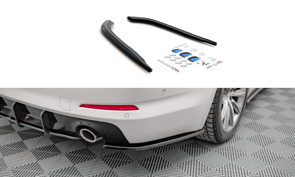 Image of Rear Side Splitters BMW 5 G30 - Gloss Black