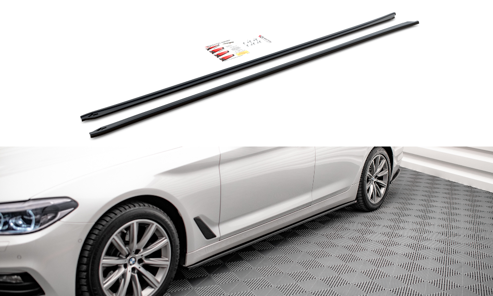 Image of Side Skirts Diffusers BMW 5 G30 - Gloss Black