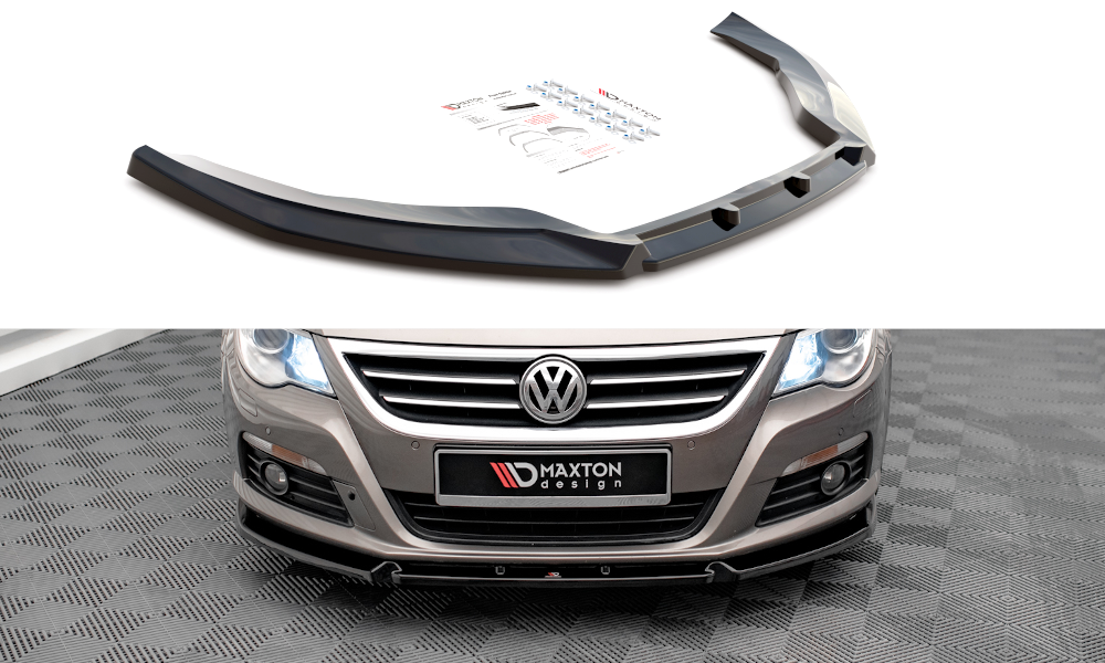 Image of Front Splitter V.3 Volkswagen Passat CC - Gloss Black
