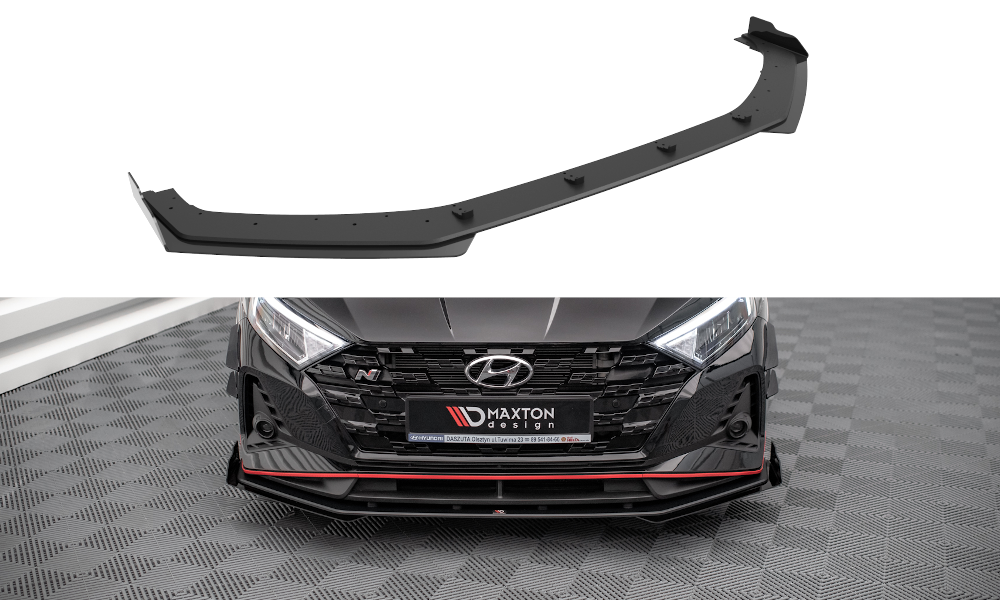 Image of Street Pro Front Splitter V.1 + Flaps Hyundai I20 N MK3-GB V2
