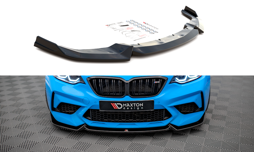 Image of Front Splitter V.2 BMW M2 Competition F87 - Gloss Black