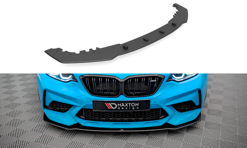 Image of Street Pro Front Splitter BMW M2 F87 - Black