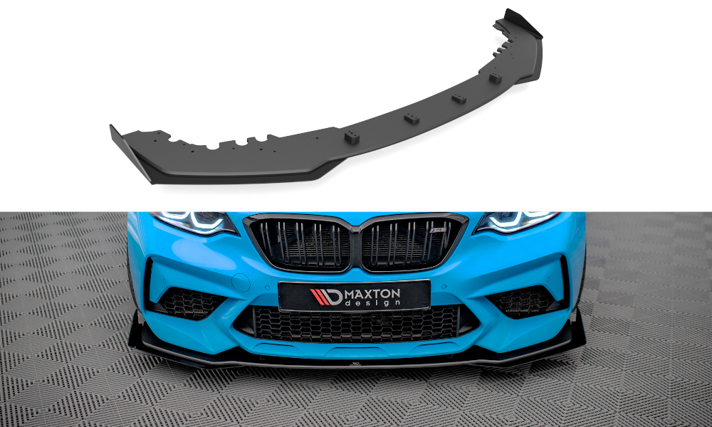 Image of Street Pro Front Splitter V.1 + Flaps BMW M2 F87-GB V2