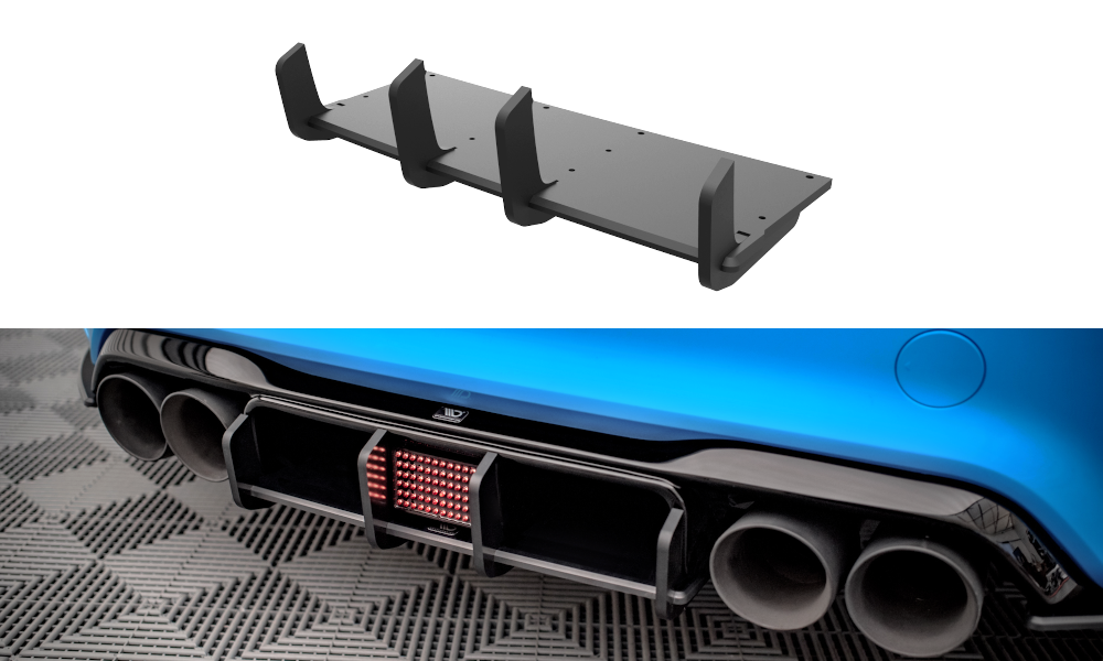 Image of Street Pro Rear Diffuser BMW M2 F87 Red Line