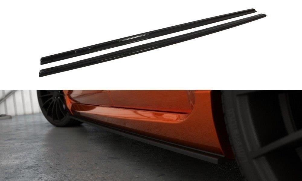 Image of Side Skirts Diffusers Ford Focus ST MK2 FL - Gloss Black