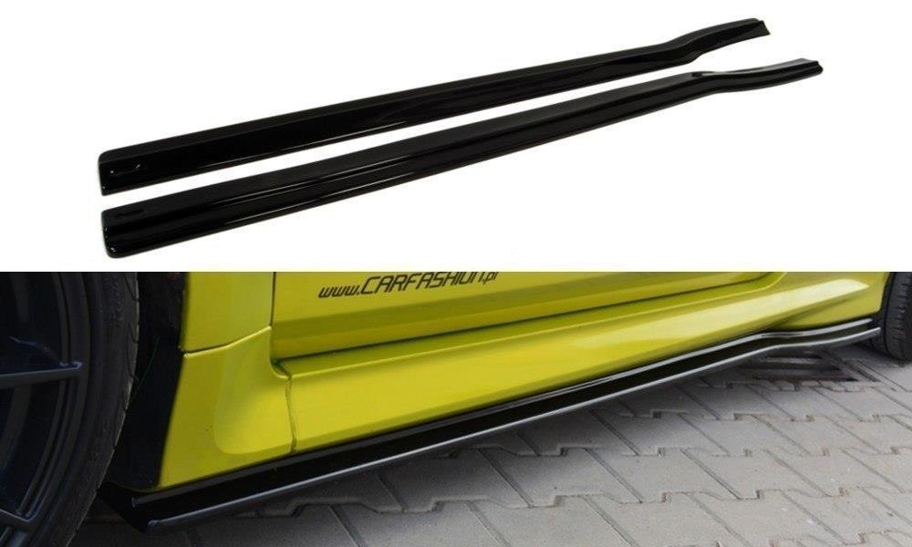 Image of Side Skirts Diffusers Ford Focus RS MK2 - Gloss Black