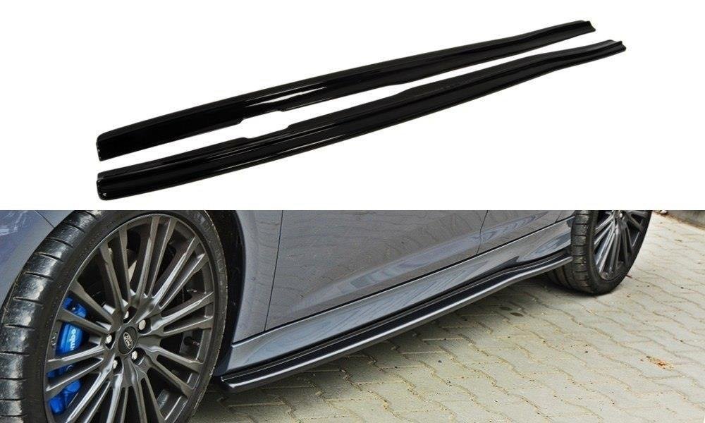Image of Side Skirts Diffusers Ford Focus RS MK3 - Gloss Black