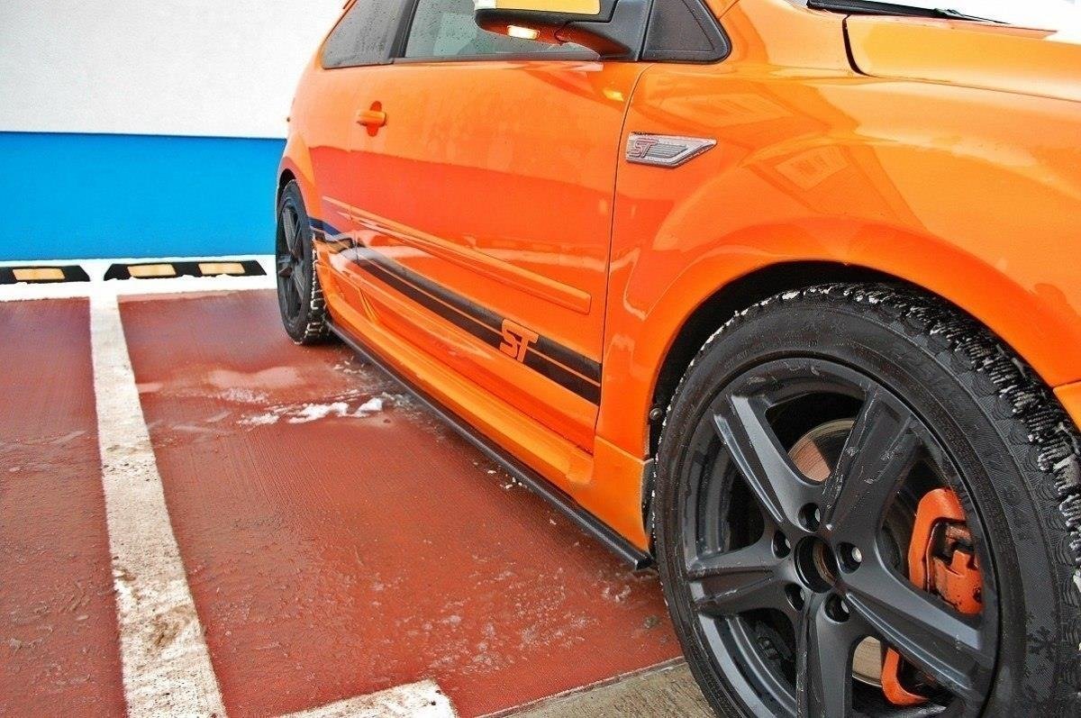 Image of Side Skirts Diffusers Ford Focus ST MK2 - Gloss Black