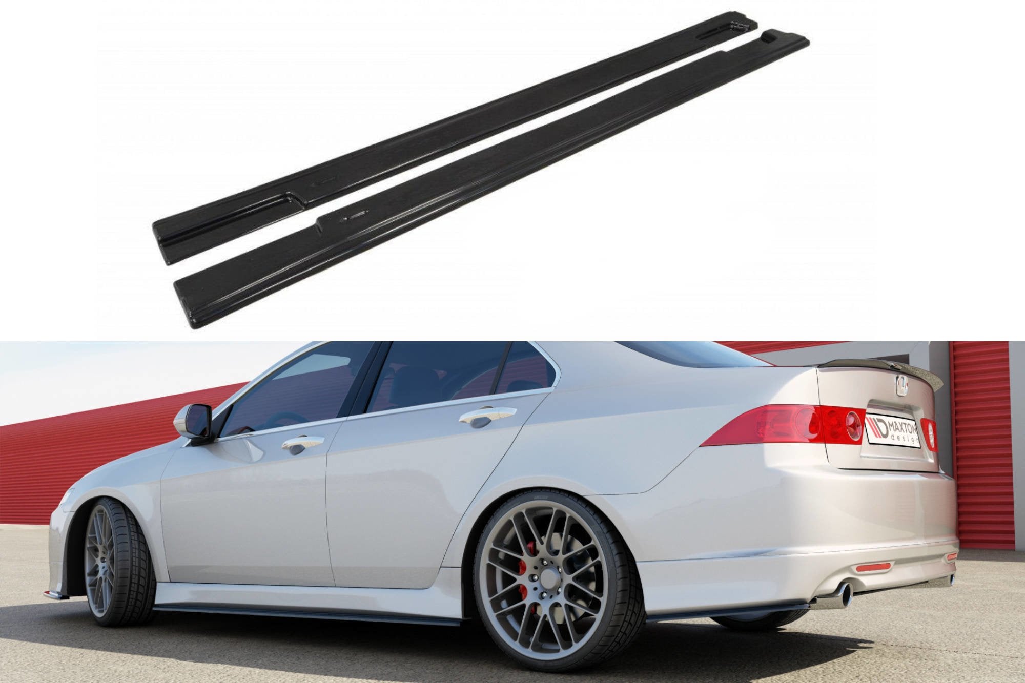Image of Side Skirts Diffusers Honda Accord VII Type-S - Gloss Black