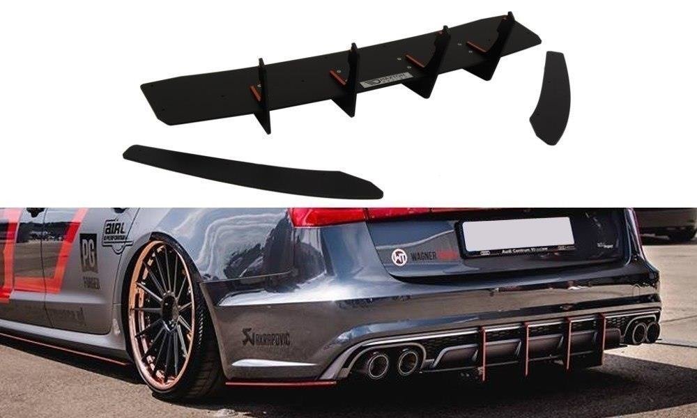 Image of Rear Diffuser & Rear Side Splitters Audi S6 C7 FL