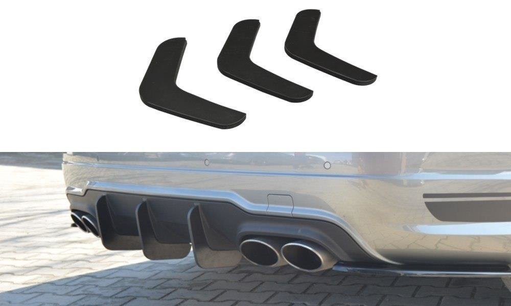 Image of Rear Diffuser V.2 Mercedes C W204 AMG-Line (Facelift)-Black
