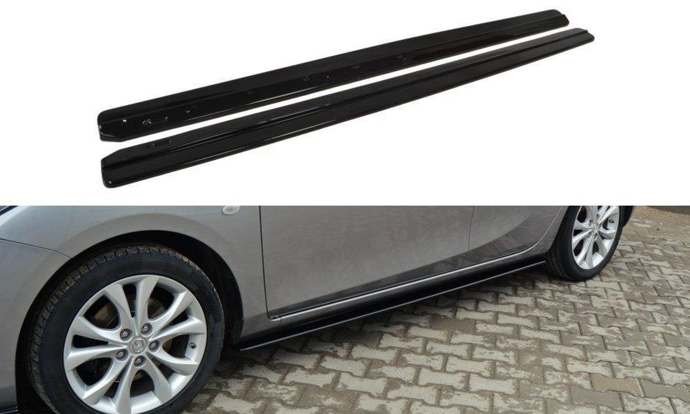Image of Side Skirts Diffusers Mazda 3 MK2 Sport (Preface)-GB