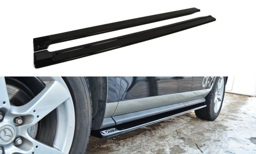 Image of Side Skirts Diffusers Mazda CX-7 - Gloss Black