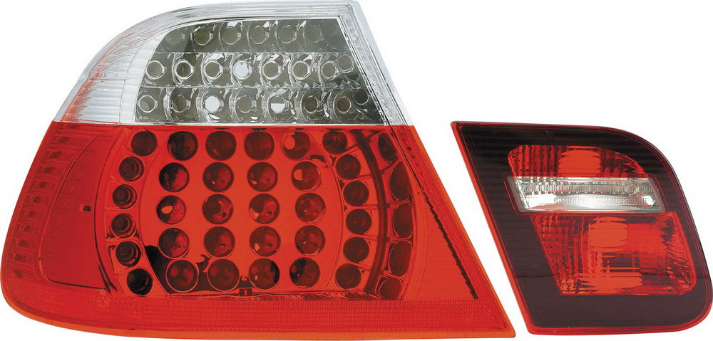 Image of BMW 3 E46 Sedan 98-02 Red/Clear LED Taillights