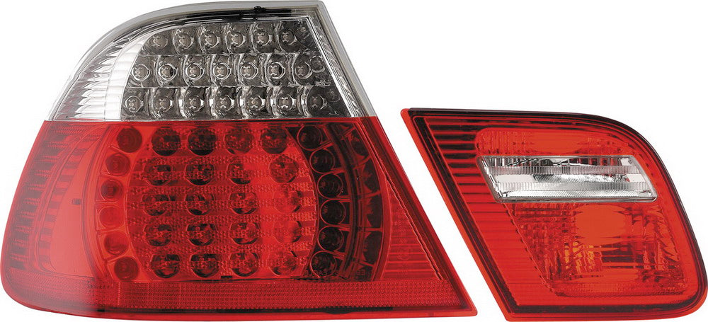 BMW-3-E46-2D-99-02-Red/Clear-LED-Taillights