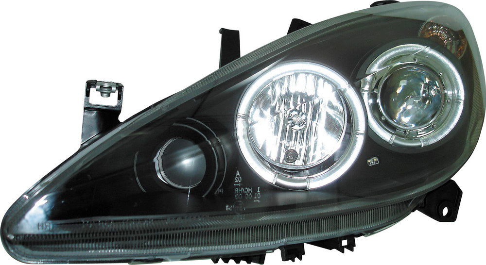 Image of Peugeot 307 01-05 Black Angeleye Headlights V2