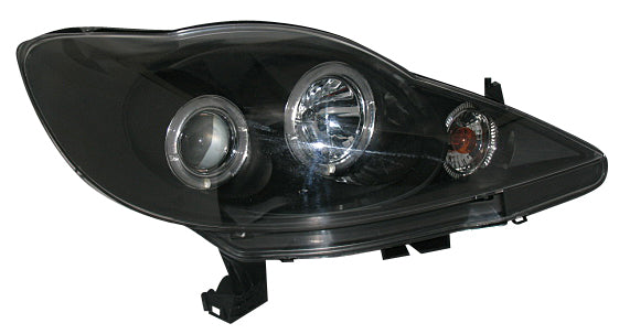 Image of Peugeot 107 05+ Black Angeleye Headlights
